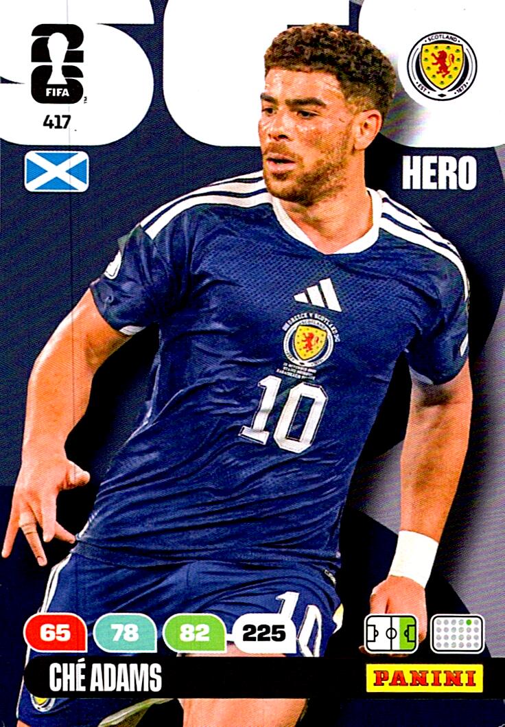 ADRENALYN WORLD CUP 2026 CHE ADAMS SCOTLAND Nº417