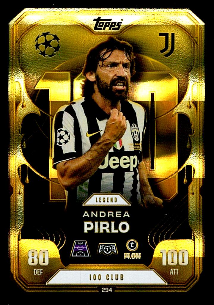 TOPPS MATCH ATTAX EXTRA 2025/26 ANDREA PIRLO 100 CLUB Nº294