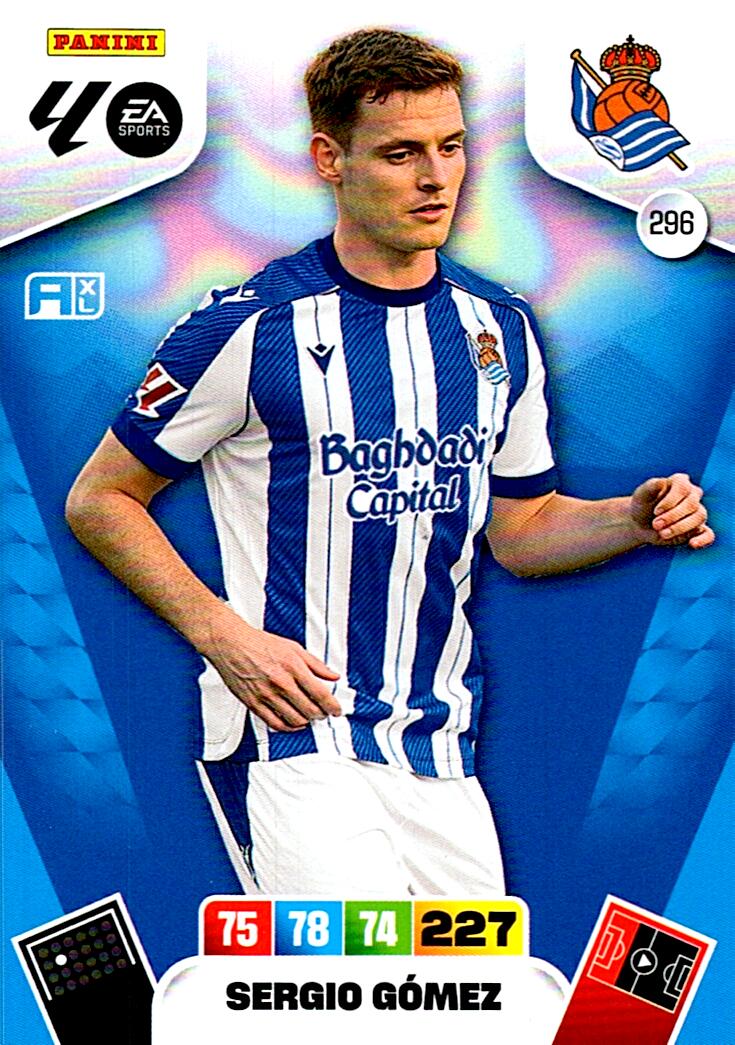 ADRENALYN LA LIGA 2025/2026 SERGIO GOMEZ REAL SOCIEDAD Nº296