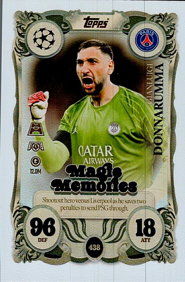 MATCH ATTAX CHAMPIONS LEAGUE 2025/2026 DONNARUMMA MAGIE MEMORIES Nº438