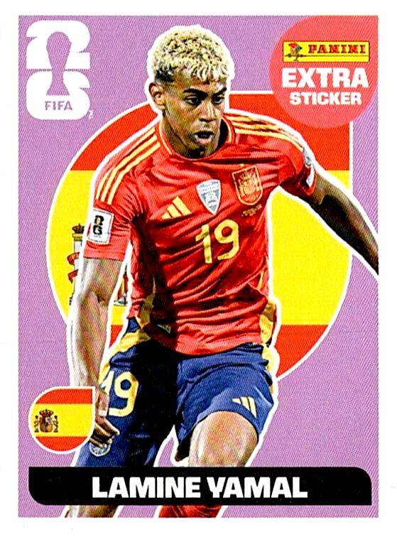 STICKERS FIFA WORLD CUP 2026 LAMINE YAMAL EXTRA STICKER BASE