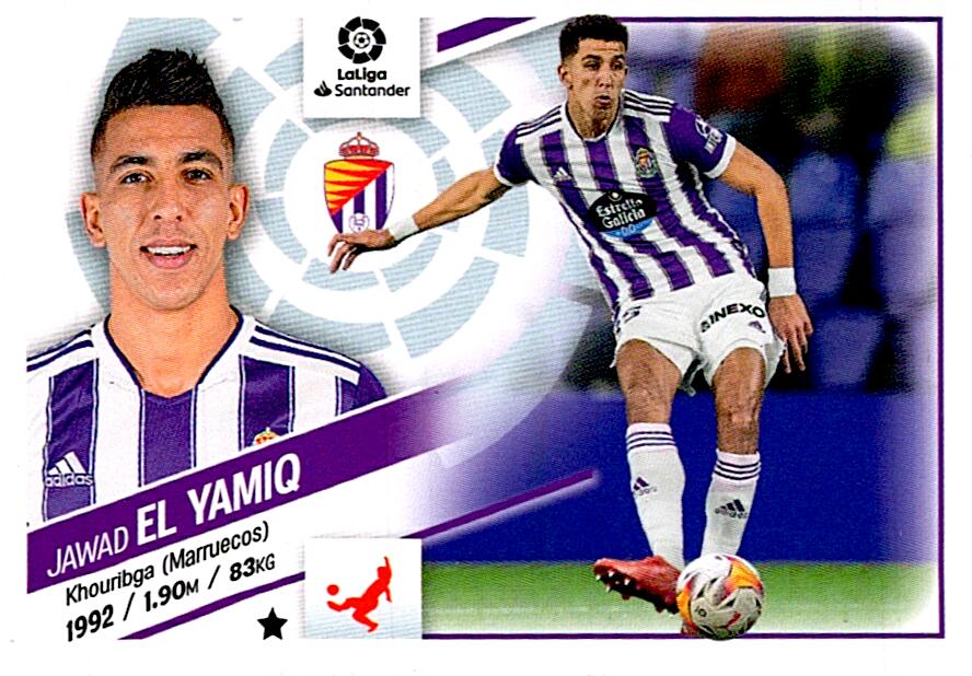 Cromo Liga Este 2022/2023 EL YAMIQ R. VALLADOLID CF Nº8