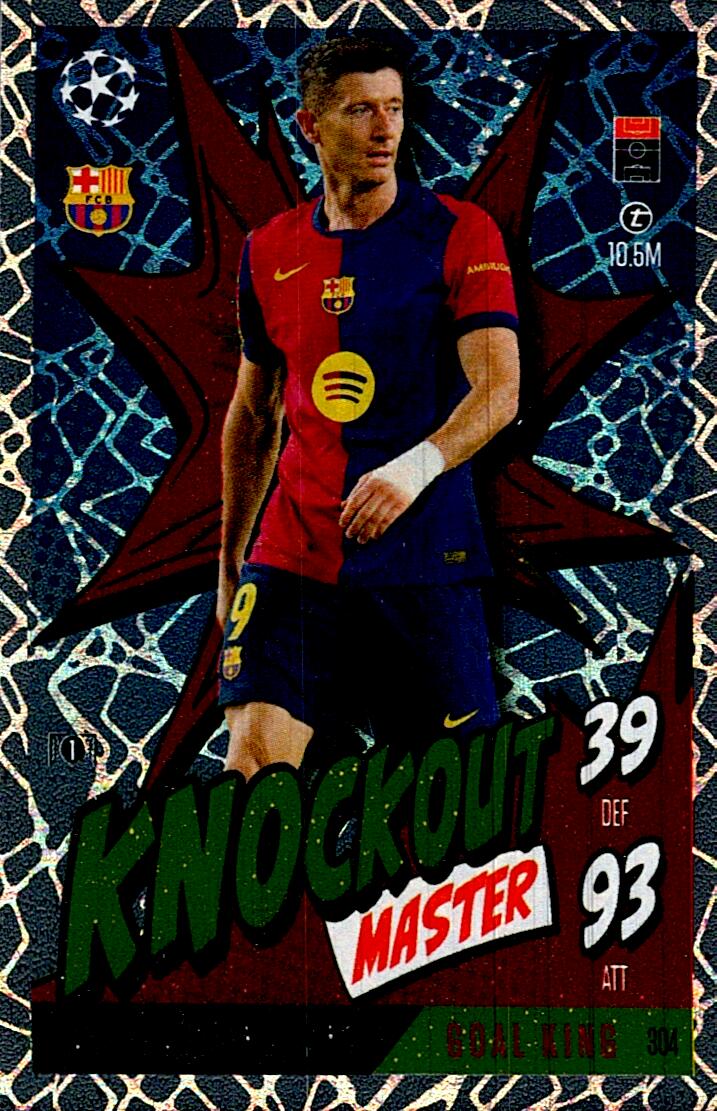 Match Attax Extra 2025 Robert Lewandowski Knockout Master nº304