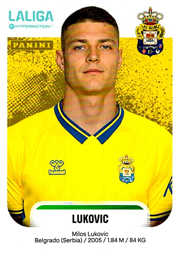LALIGA HYPERMOTION 2025-26 LUKOVIC LAS PALMAS Nº266