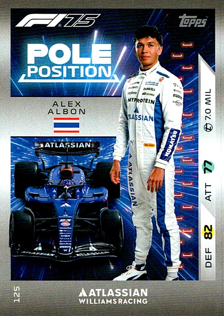 Turbo Attax 2025 POLE POSITION ALEX ALBON nº125