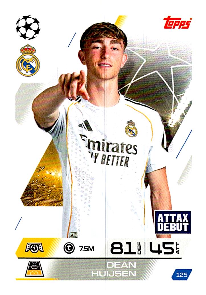 MATCH ATTAX CHAMPIONS LEAGUE 2025/2026 DEAN HUIJSEN Nº125