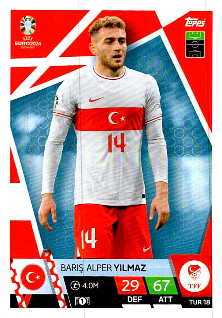 TOPPS MATCH ATTAX UEFA EURO 2024 BARIS ALPER YILMAZ TURQUIA NºTUR18