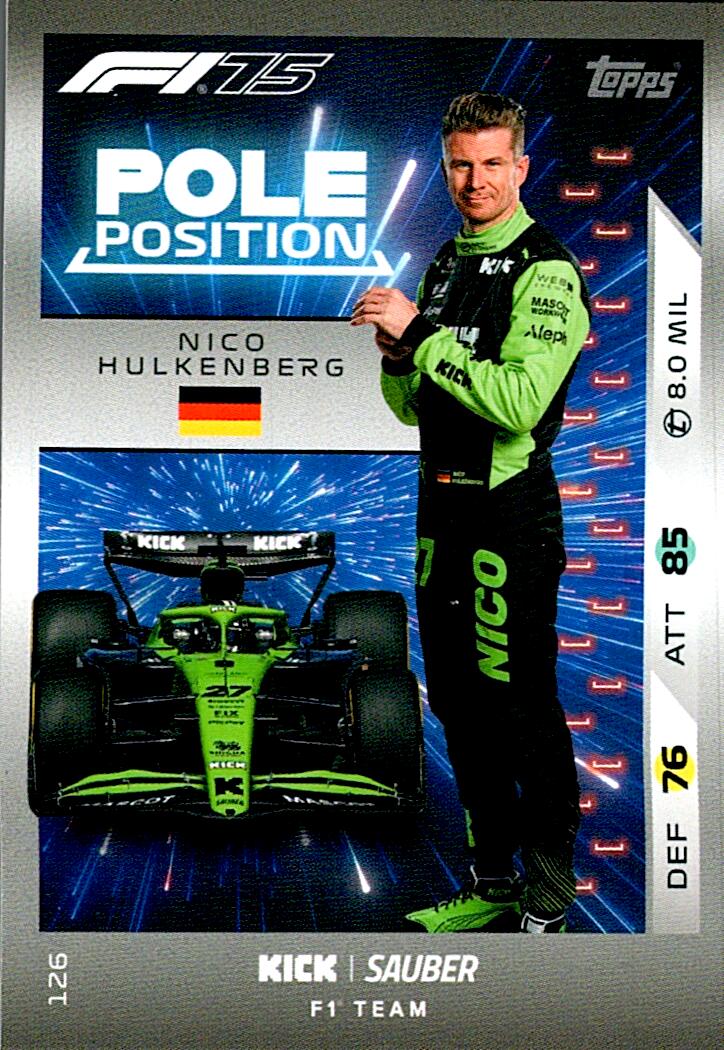 Turbo Attax 2025 POLE POSITION NICO HULKENBERG nº126
