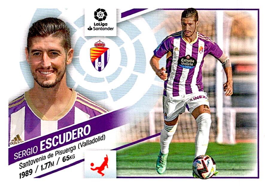 Cromo Liga Este 2022/2023 ESCUDERO R. VALLADOLID CF Nº10 SEGUNDA EDICION