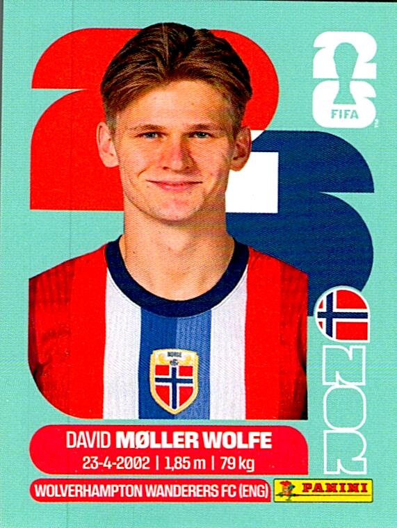 STICKERS FIFA WORLD CUP 2026 DAVID MOLLER WOLFE NºNOR 7