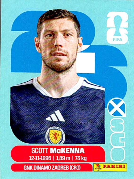 STICKERS FIFA WORLD CUP 2026 SCOTT McKENNA NºSCO 7