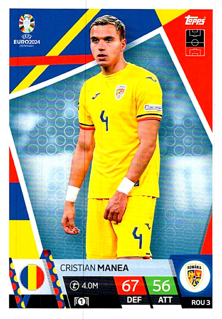 TOPPS MATCH ATTAX UEFA EURO 2024 CRISTIAN MANEA RUMANIA NºROU3