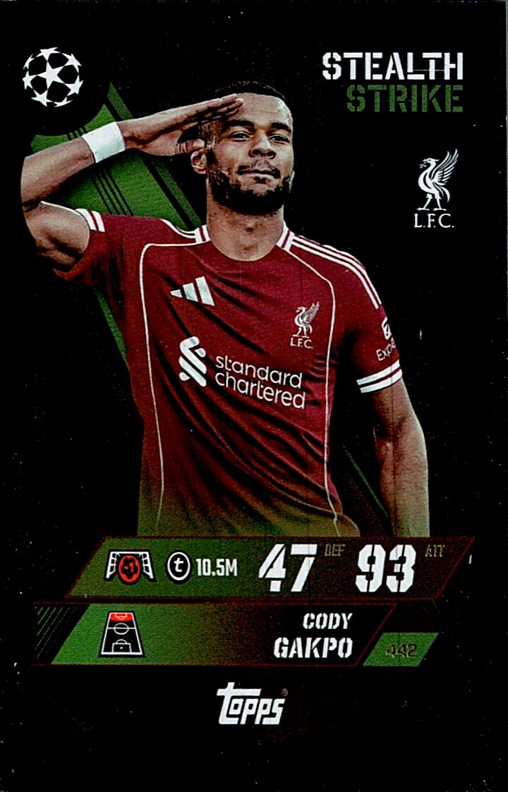 MATCH ATTAX CHAMPIONS LEAGUE 2025/2026 GAKPO STEALTH STRIKE Nº442