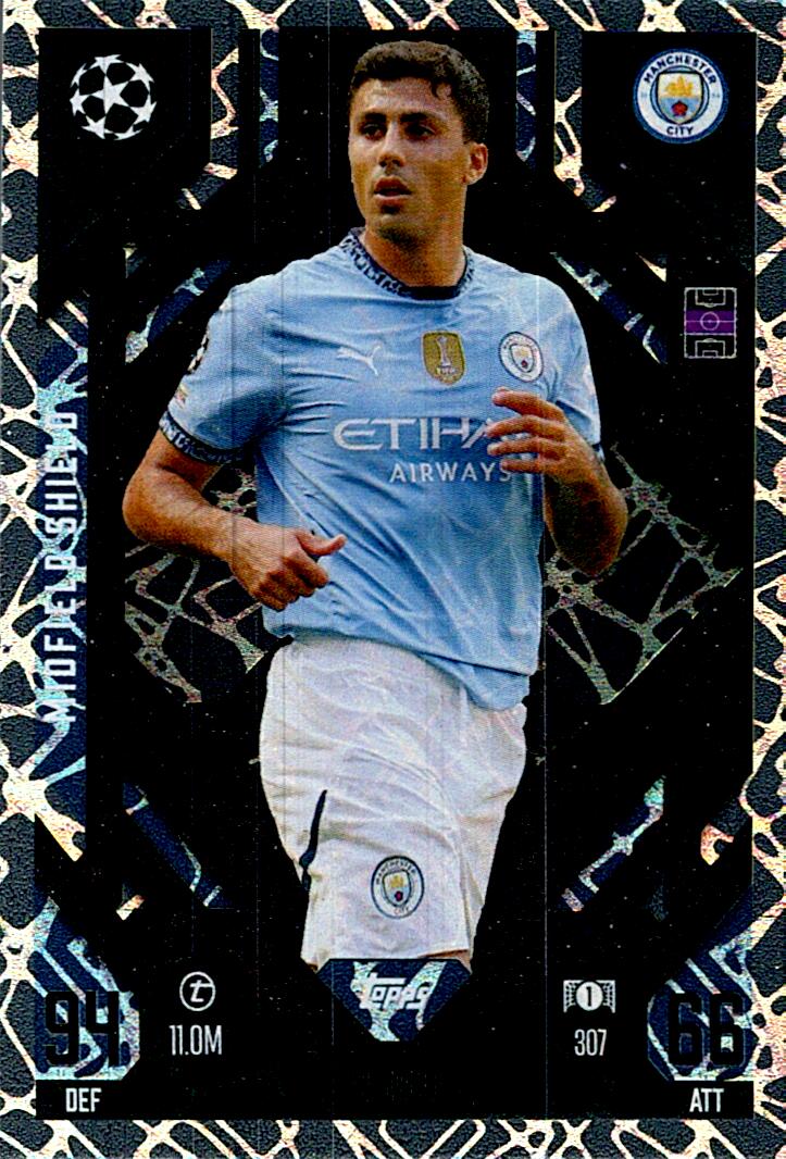 Match Attax Extra 2025 Rodri Midfield Shield nº307