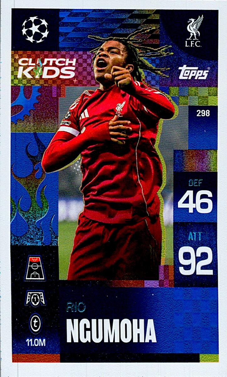 TOPPS MATCH ATTAX EXTRA 2025/26 RIO NGUMOHA CLUTCH KIDS Nº298