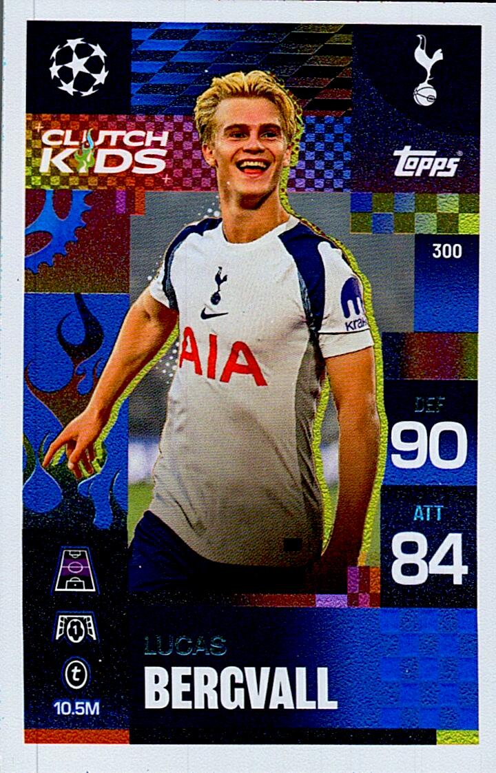 TOPPS MATCH ATTAX EXTRA 2025/26 LUCAS BERGVALL CLUTCH KIDS Nº300
