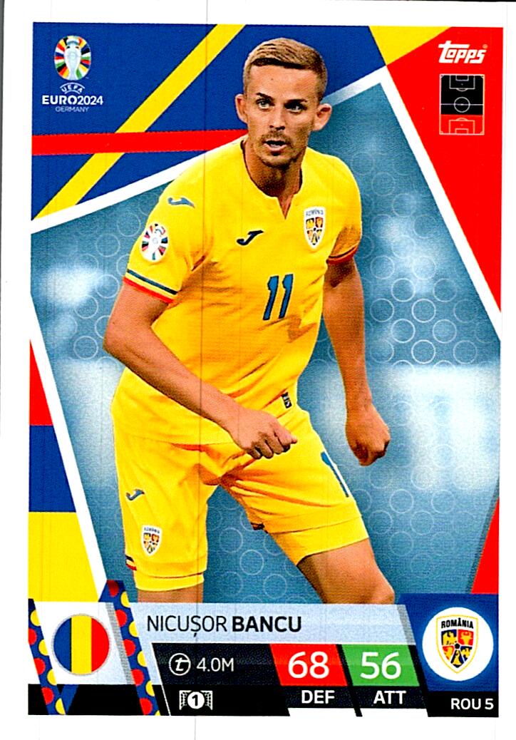 TOPPS MATCH ATTAX UEFA EURO 2024 NICUSOR BANCU RUMANIA NºROU5
