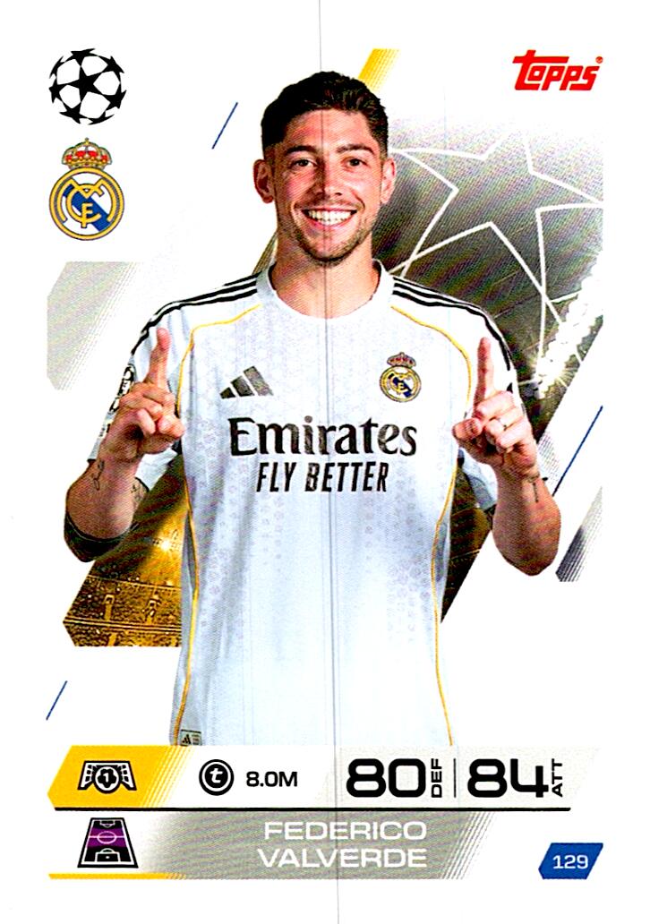 MATCH ATTAX CHAMPIONS LEAGUE 2025/2026 FEDERICO VALVERDE Nº129