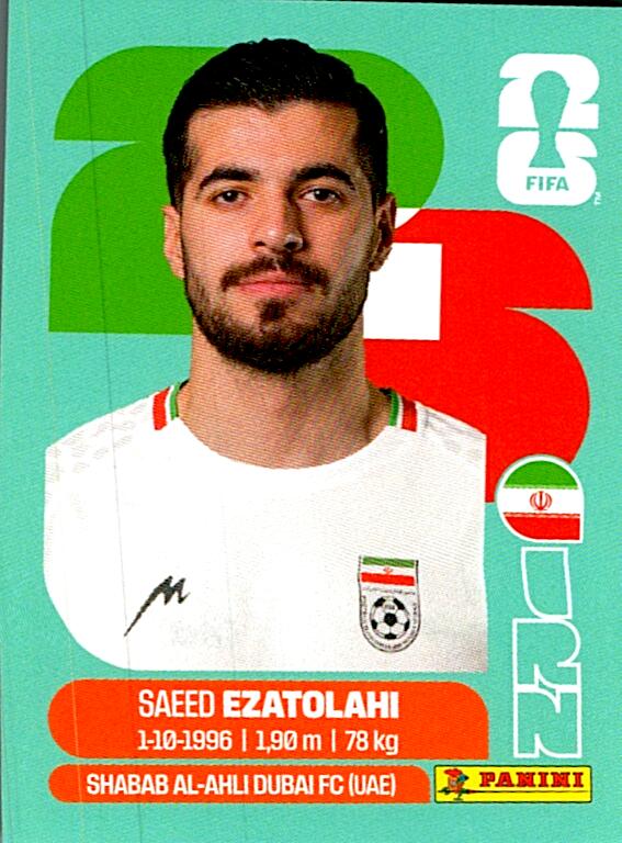 STICKERS FIFA WORLD CUP 2026 SAEED EZATOLAHI NºIRN 11