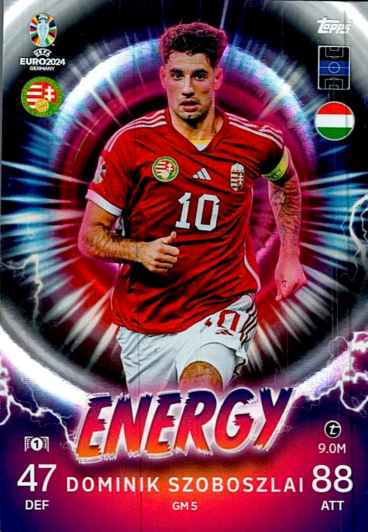TOPPS MATCH ATTAX UEFA EURO 2024 DOMINIK SZOBOSZLAI ENERGY NºGM5