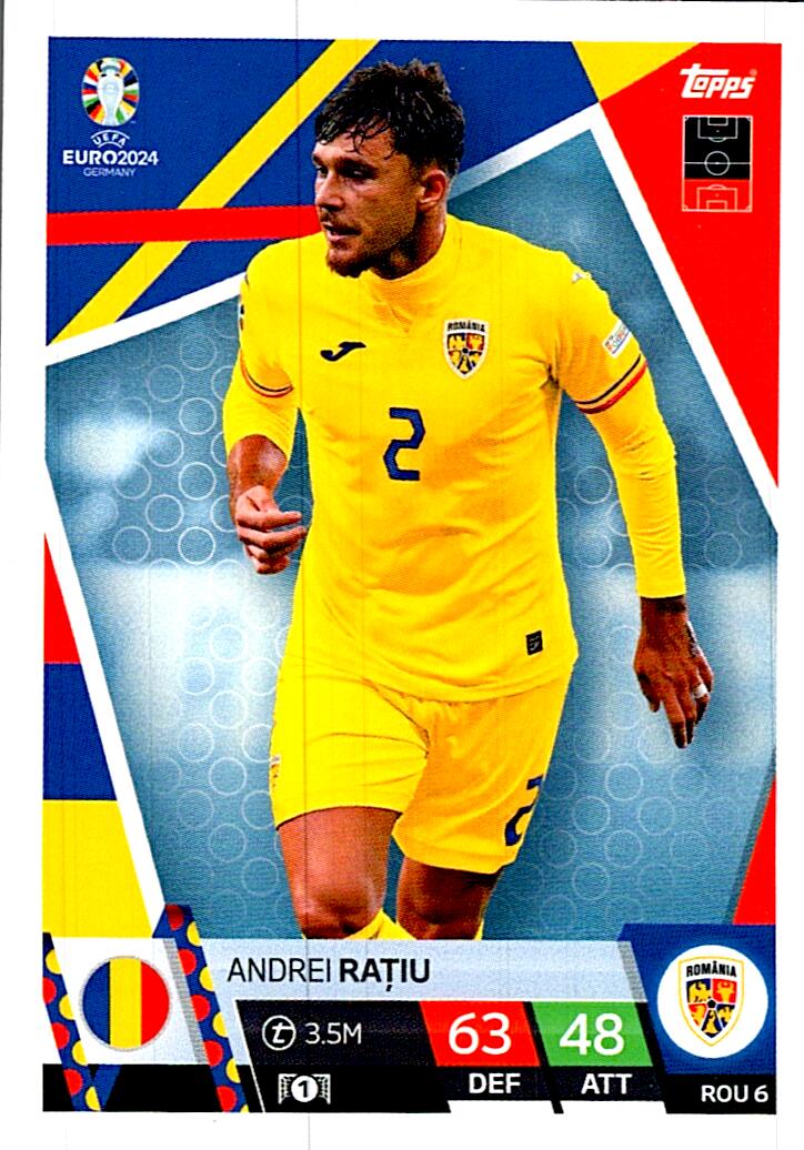 TOPPS MATCH ATTAX UEFA EURO 2024 ANDREI RATIU RUMANIA NºROU6