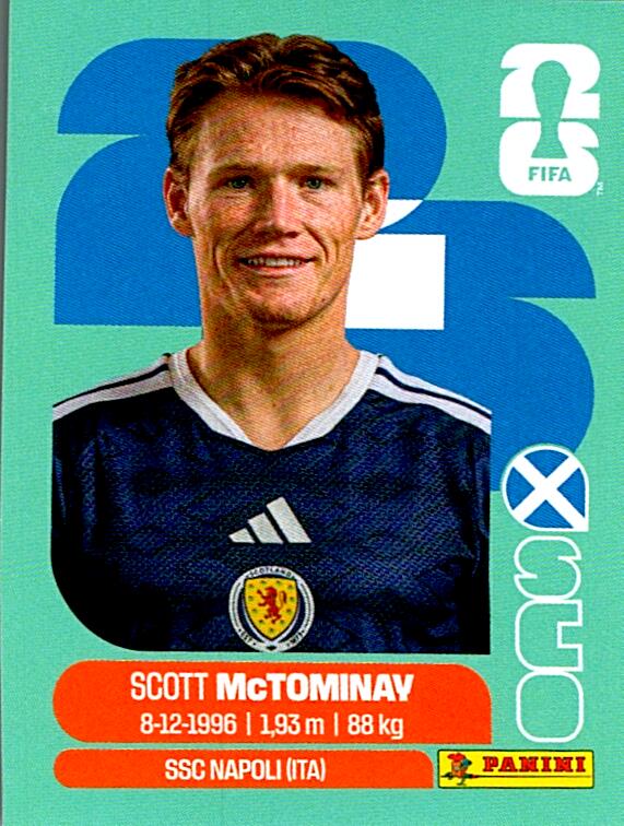 STICKERS FIFA WORLD CUP 2026 SCOTT McTOMINAY NºSCO 11