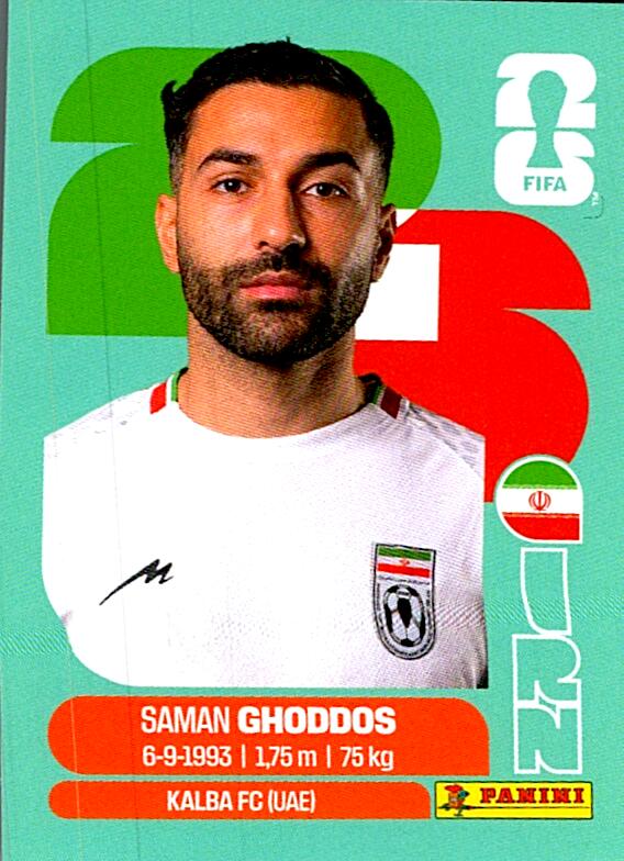 STICKERS FIFA WORLD CUP 2026 SAMAN GHODDOS NºIRN 12