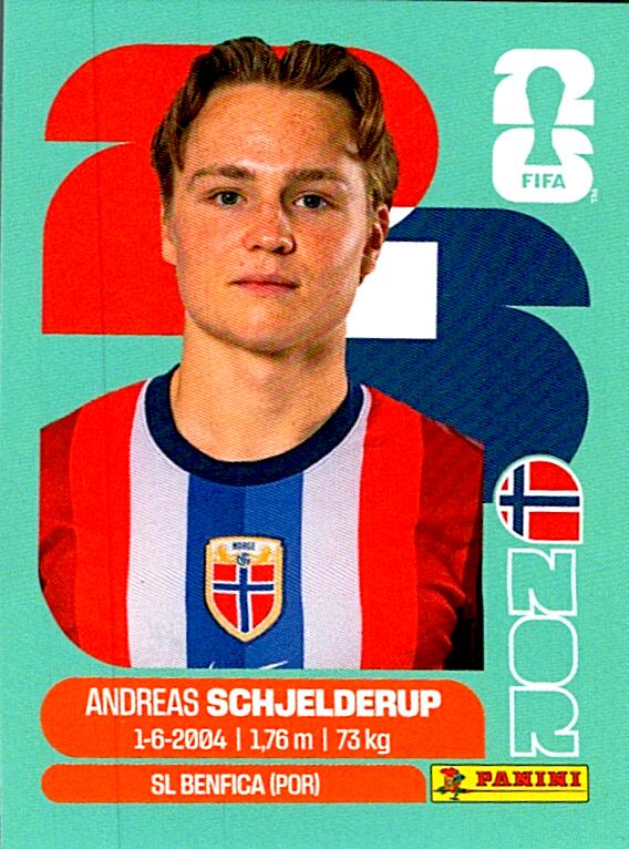 STICKERS FIFA WORLD CUP 2026 ANDREAS SCHJELDERUP NºNOR 12