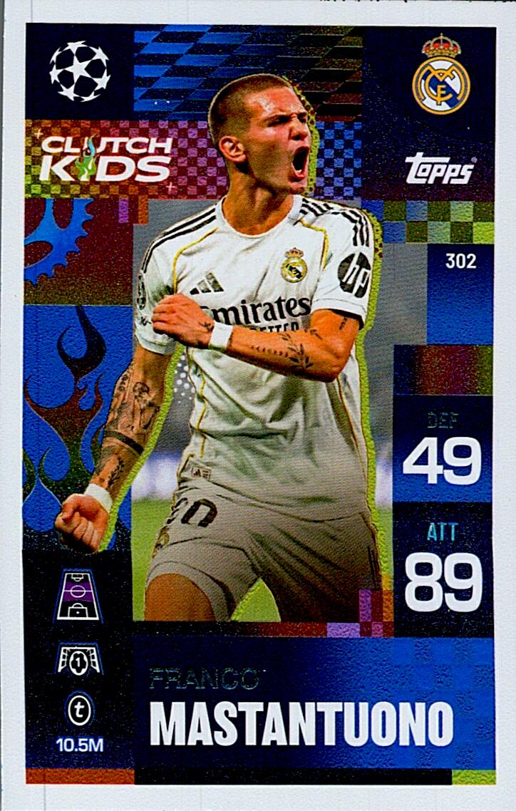 TOPPS MATCH ATTAX EXTRA 2025/26 FRANCO MASTANTUONO CLUTCH KIDS Nº302