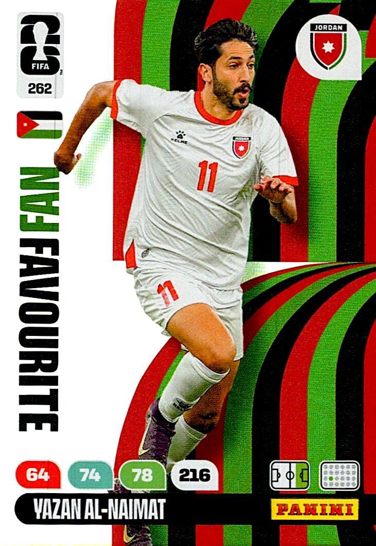 ADRENALYN WORLD CUP 2026 YAZAN AL-NAIMAT JORDAN FANS FAVOURITE Nº262