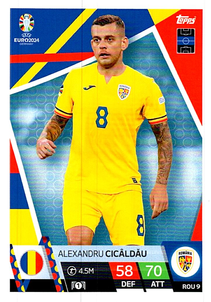 TOPPS MATCH ATTAX UEFA EURO 2024 ALEXANDRU CICALDAU RUMANIA NºROU9