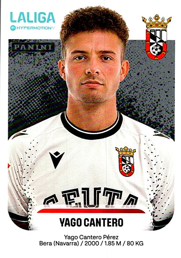 LALIGA HYPERMOTION 2025-26 YAGO CANTERO CEUTA Nº122B