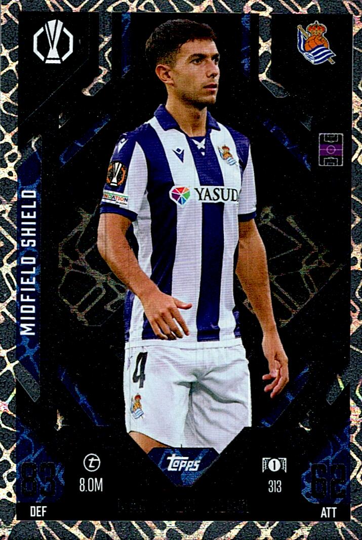 Match Attax Extra 2025 Martin Zubimendi Midfield Shield nº313