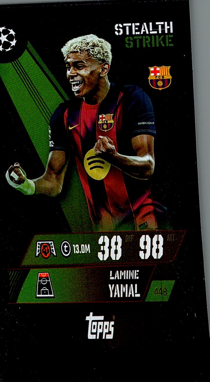 MATCH ATTAX CHAMPIONS LEAGUE 2025/2026 LAMINE YAMAL STEALTH STRIKE Nº448