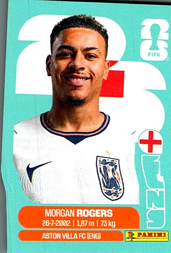 STICKERS FIFA WORLD CUP 2026 MORGAN ROGERS NºENG 14