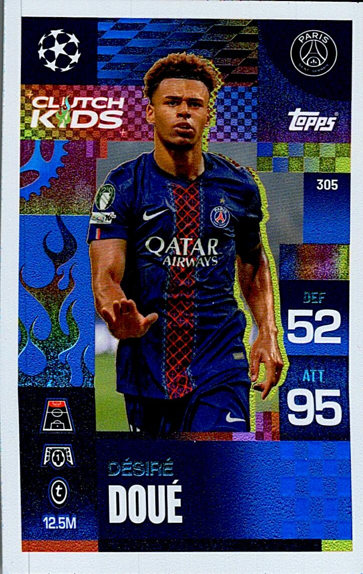 TOPPS MATCH ATTAX EXTRA 2025/26 DESIRE DOUE CLUTCH KIDS Nº305