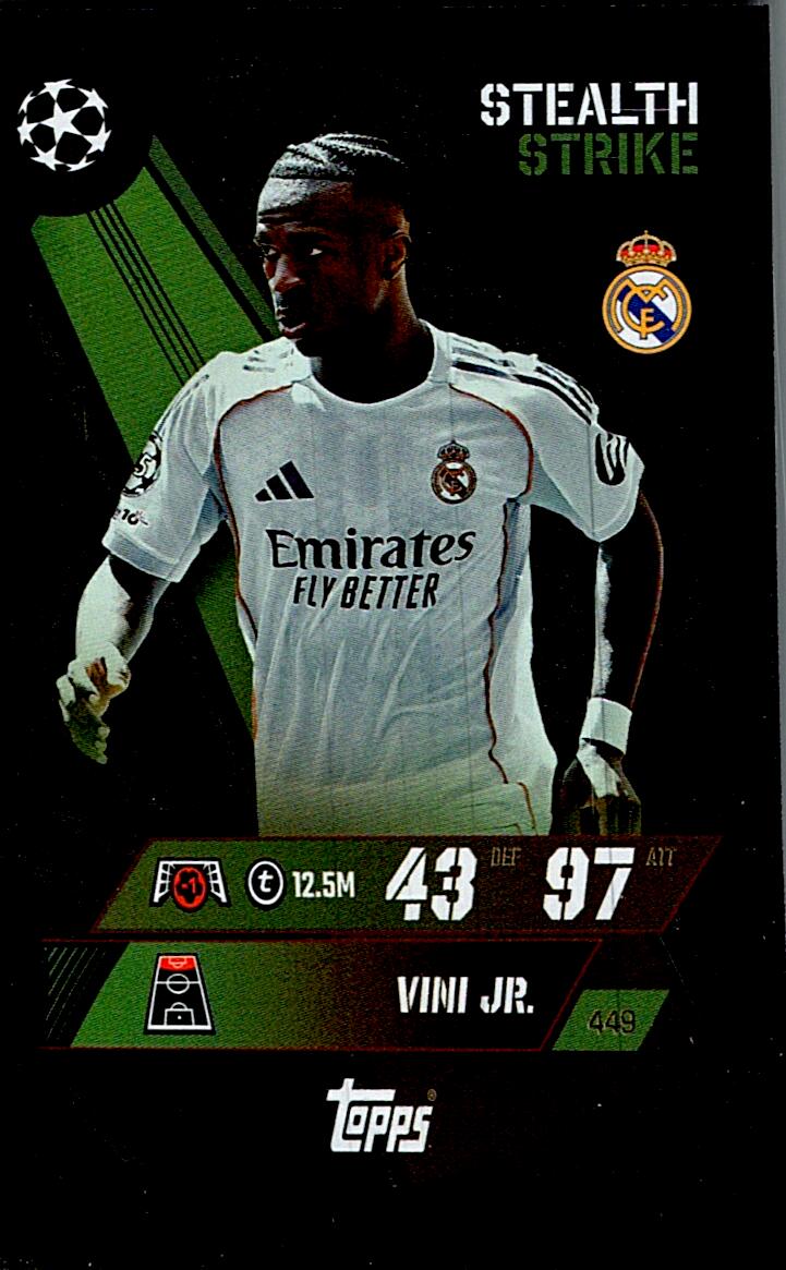 MATCH ATTAX CHAMPIONS LEAGUE 2025/2026 VINI JR STEALTH STRIKE Nº449
