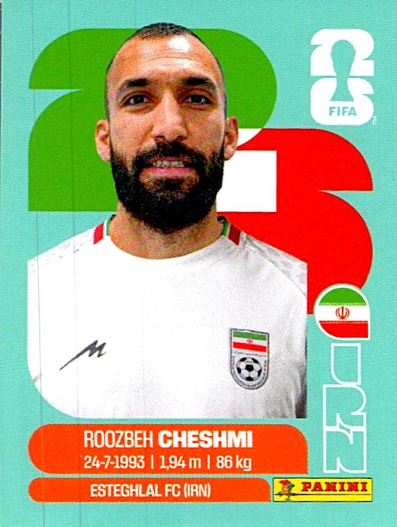 STICKERS FIFA WORLD CUP 2026 ROOZBEH CHESHMI NºIRN 15