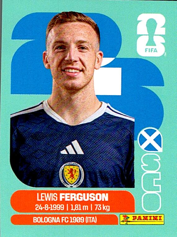 STICKERS FIFA WORLD CUP 2026 LEWIS FERGUSON NºSCO 14