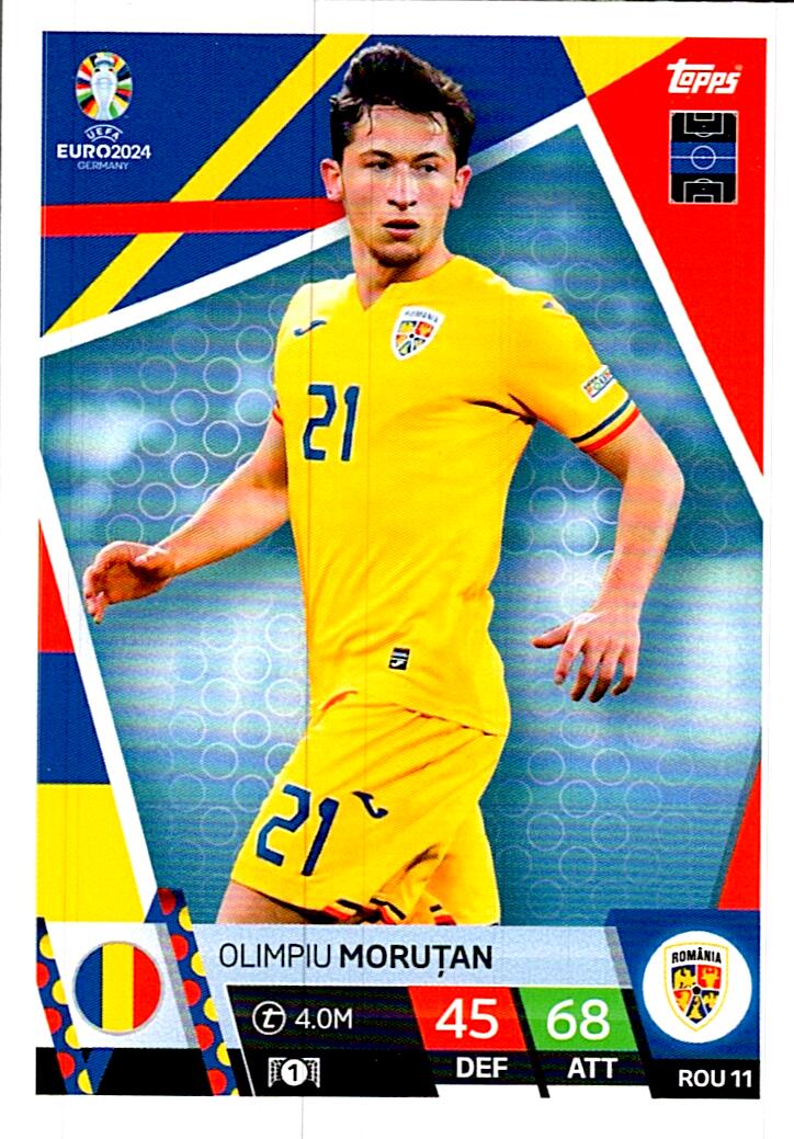 TOPPS MATCH ATTAX UEFA EURO 2024 OLIMPIU MORUTAN RUMANIA NºROU11
