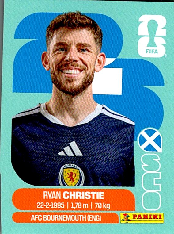 STICKERS FIFA WORLD CUP 2026 RYAN CHRISTIE NºSCO 15