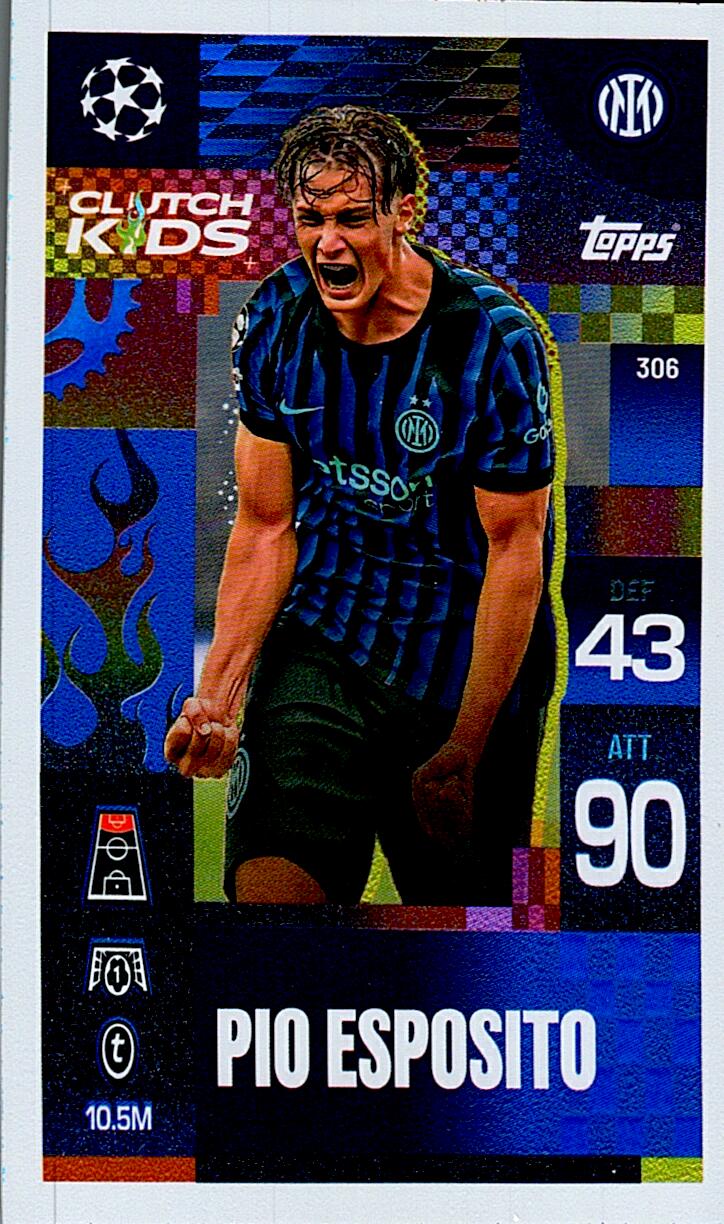TOPPS MATCH ATTAX EXTRA 2025/26 PIO ESPOSITO CLUTCH KIDS Nº306