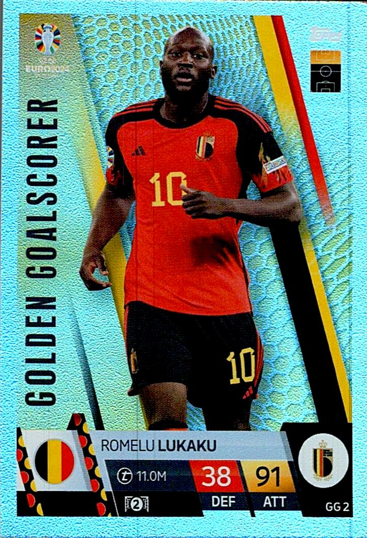 TOPPS MATCH ATTAX UEFA EURO 2024 ROMELU LUKAKU GOLDEN GOALSCORER NºGG2