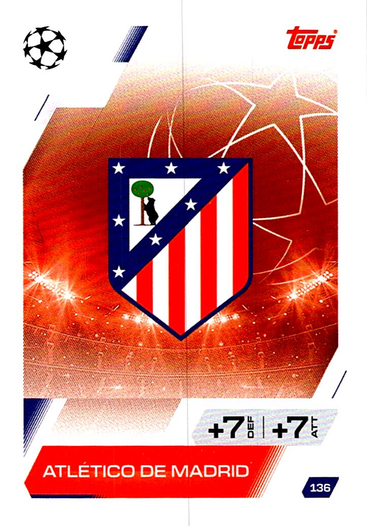 MATCH ATTAX CHAMPIONS LEAGUE 2025/2026 ESCUDO ATLETICO DE MADRID Nº136