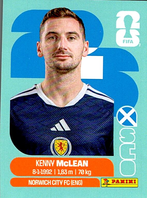 STICKERS FIFA WORLD CUP 2026 KENNY McLEAN NºSCO 16