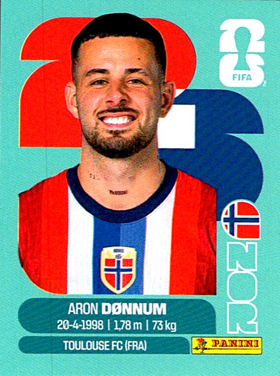 STICKERS FIFA WORLD CUP 2026 ARON DONNUM NºNOR 17