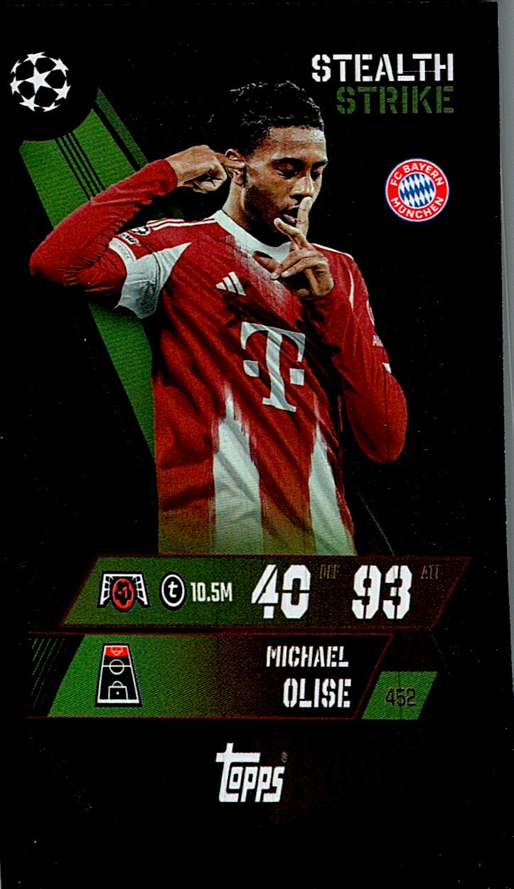 MATCH ATTAX CHAMPIONS LEAGUE 2025/2026 OLISE STEALTH STRIKE Nº452
