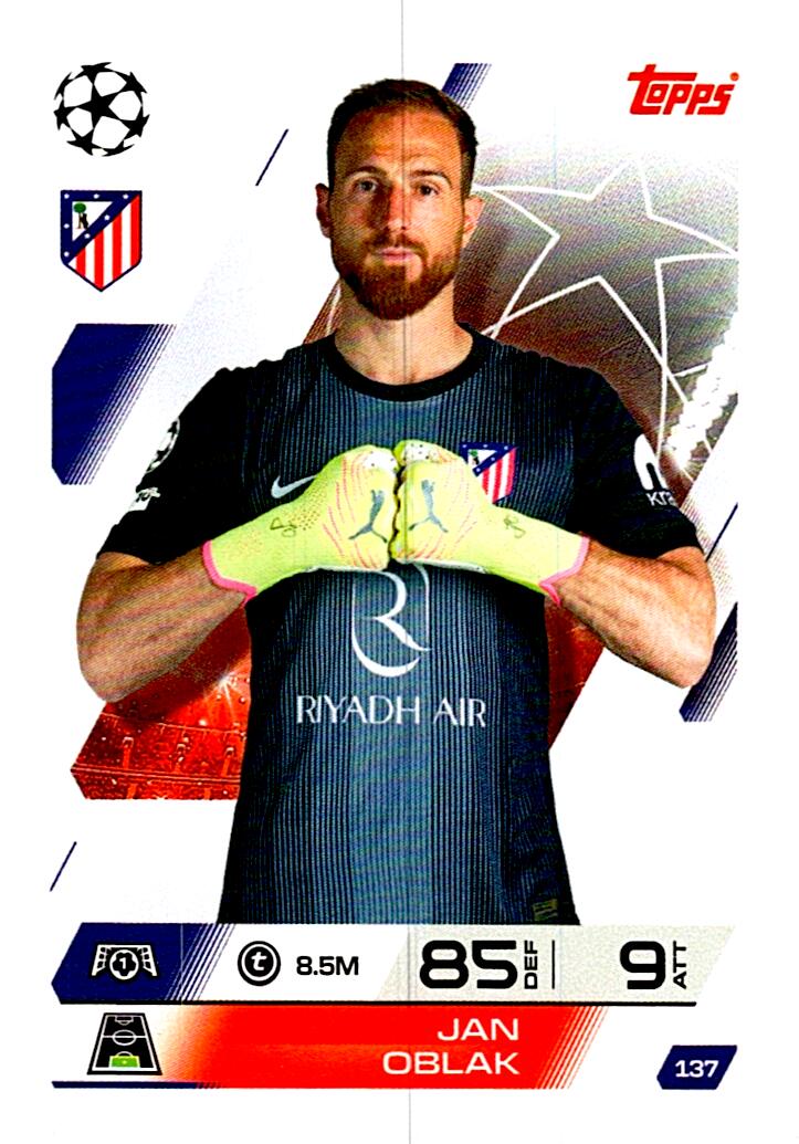 MATCH ATTAX CHAMPIONS LEAGUE 2025/2026 JAN OBLAK Nº137