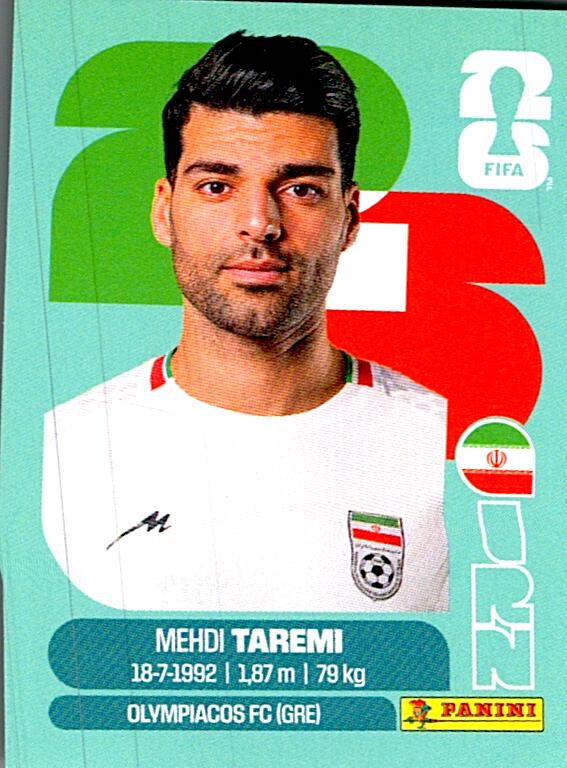STICKERS FIFA WORLD CUP 2026 MEHDI TAREMI NºIRN 18