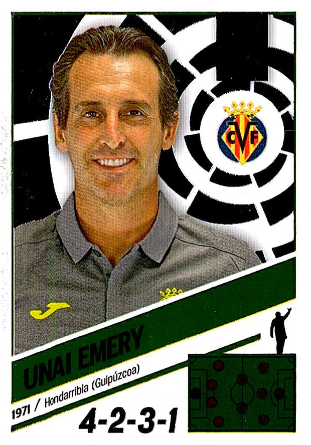 Cromo Liga Este 2022/2023 UNAI EMERY VILLARREAL CF Nº2